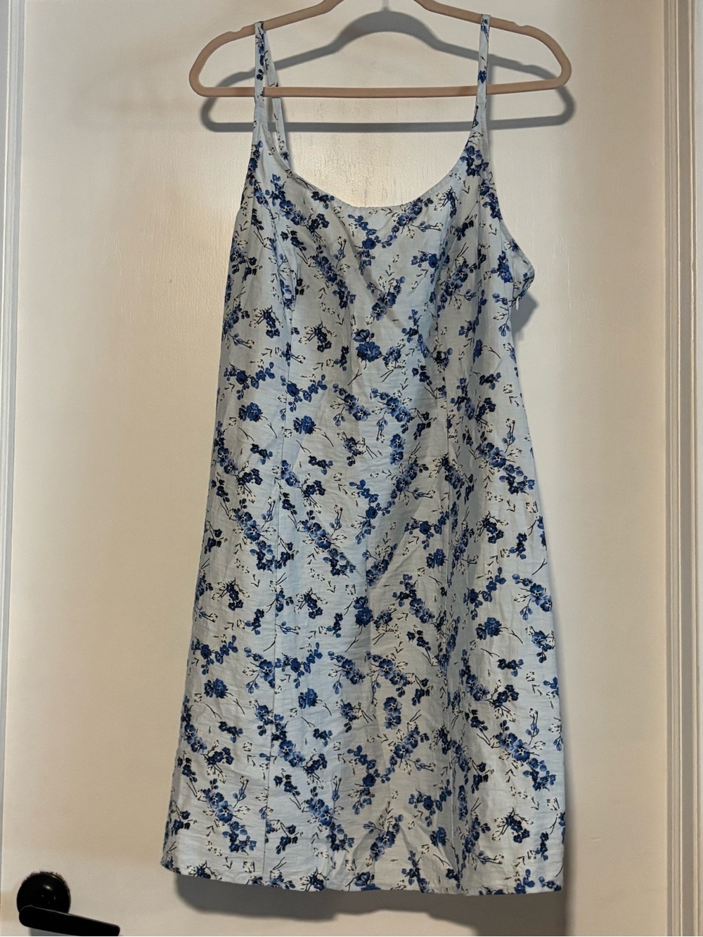 a new day Light Blue Floral Slip Mini Dress